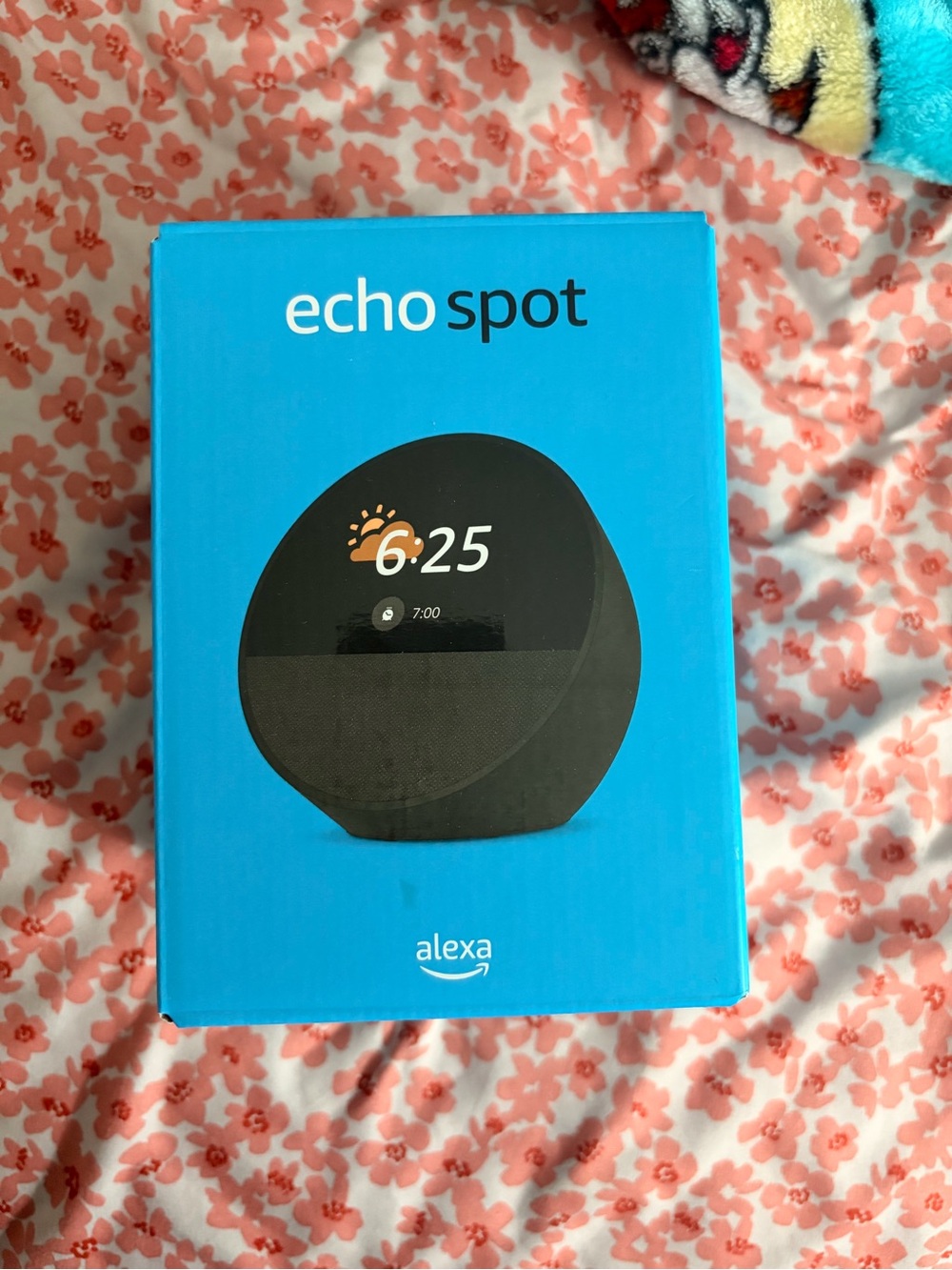 Amazon Echo Spot Smart Display - Black on Blue Box